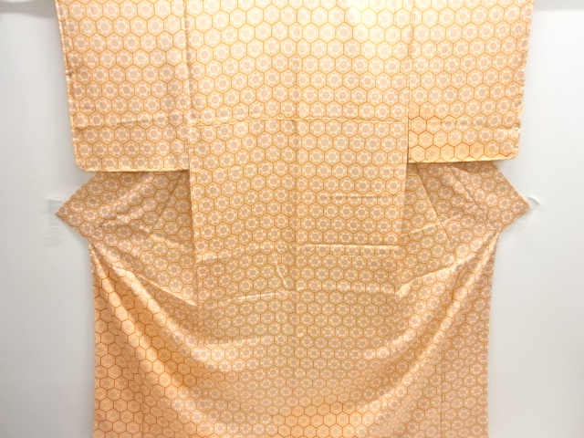JAPANESE KIMONO / UNUSED TSUKESAGE KOMON / FLOWER KIKKO 
